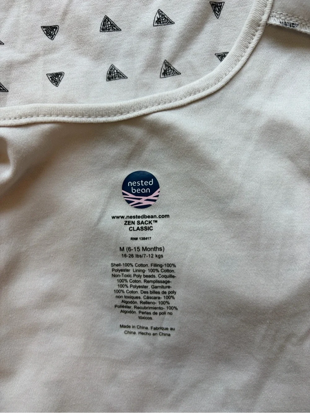Nested Bean Sleep Sack Sleep Bag Medium 6-15 Months